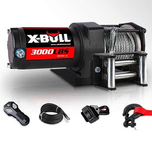 X-BULL 12V 3000 LBS Steel Wire Electric Winch 